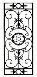 Cast iron door grill birdie foundry